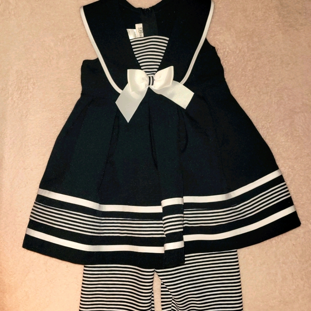 Bonnie Jean Navy Dress w/shorts